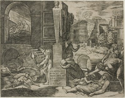Morbetto, czyli plaga Frygii autorstwa Marcantonio Raimondi