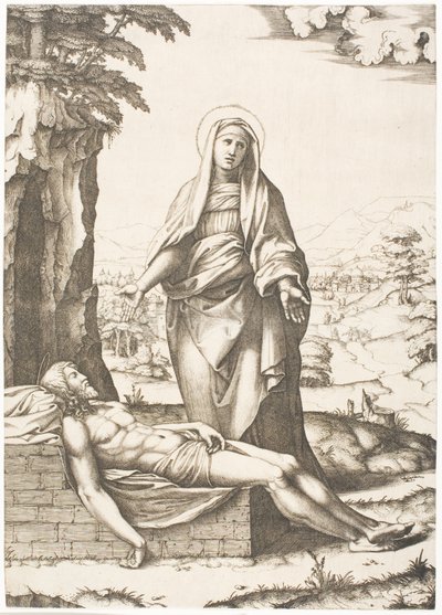 Pieta autorstwa Marcantonio Raimondi