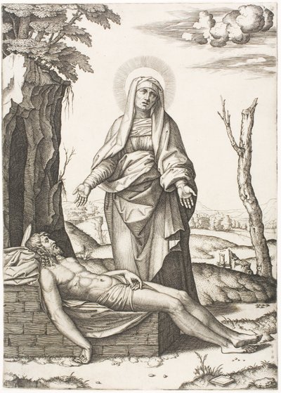 Pieta autorstwa Marcantonio Raimondi