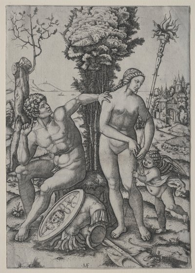 Wenus, Mars i Kupidyn, 1508. autorstwa Marcantonio Raimondi