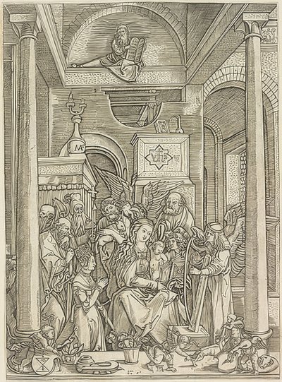 Gloryfikacja Maryi autorstwa Marcantonio Raimondi
