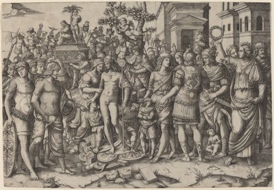 Zwycięstwo autorstwa Marcantonio Raimondi, after Jacopo Ripanda