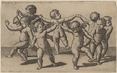 Taniec Kupidynów autorstwa Marcantonio Raimondi after Raphael