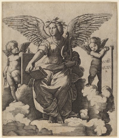 Poezja autorstwa Marcantonio Raimondi after Raphael