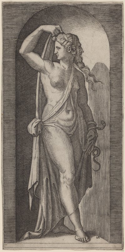 Roztropność autorstwa Marcantonio Raimondi after Raphael
