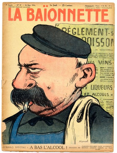 Okładka „La Baionnette”, Satyryczna w kolorach autorstwa Marcel Amable O.L. Capy