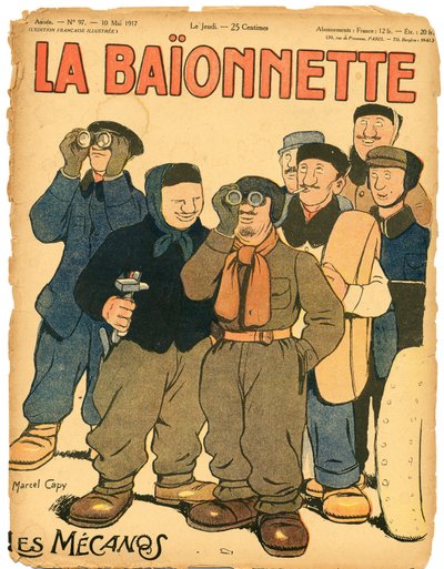 Okładka „La Baionnette”, Satyryczna w kolorach autorstwa Marcel Amable O.L. Capy