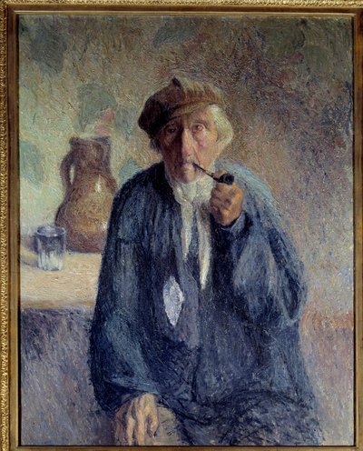 Portret starego wieśniaka palącego fajkę Obraz Marcela Couchaux (1877-1939) XX wiek Słońce. 0,92x0,73 m Rouen, Musee des Beaux Arts Uwaga! Korzystanie z tej pracy może wiązać się z prośbą o autoryzację strony trzeciej lub dodatkowymi opłatami autorstwa Marcel Couchaux