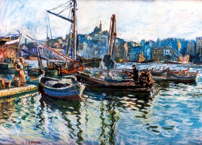 Port w Marsylii, ok. 1920 autorstwa Marcel Leprin