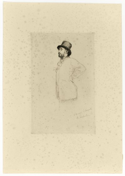 Edgar Degas, Stojący autorstwa Marcellin Gilbert Desboutin