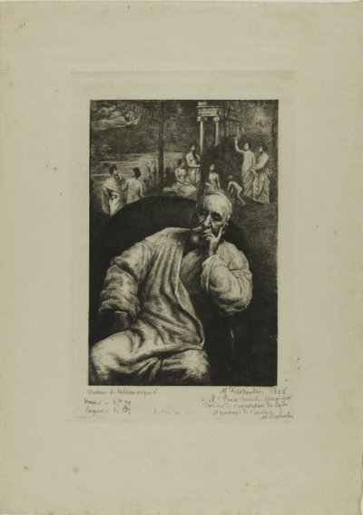 Pierre Puvis de Chavannes, Portret i kompozycja autorstwa Marcellin Gilbert Desboutin