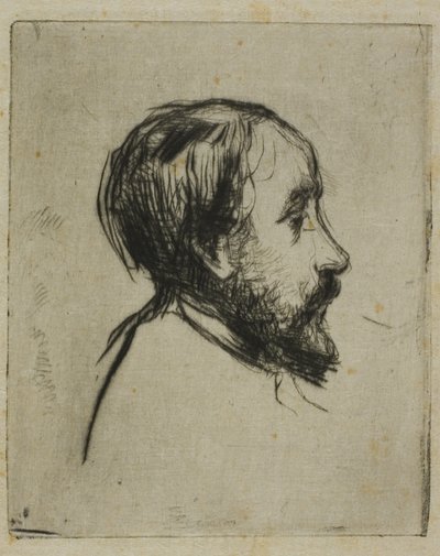 Profilowy portret Degasa autorstwa Marcellin Gilbert Desboutin