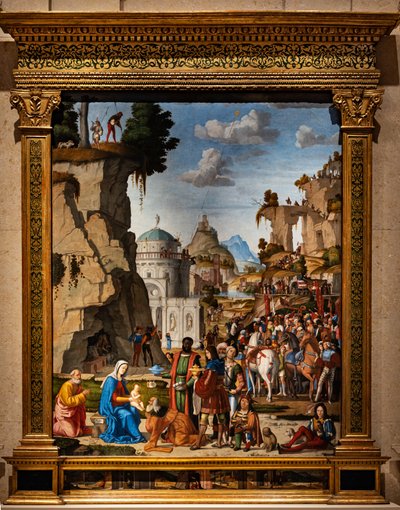 Adoracja Mędrców autorstwa Marcello Fogolino
