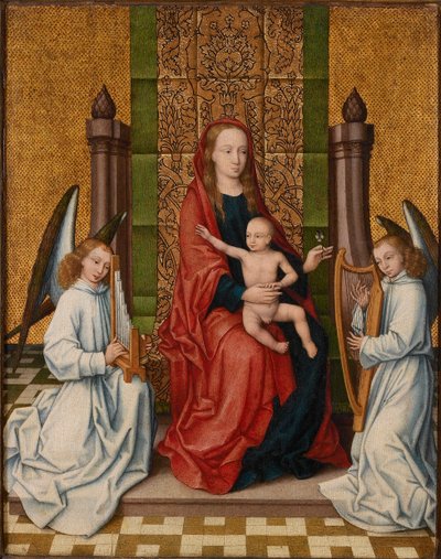Dziewica z Dzieciątkiem na tronie między 1550 a 1560 rokiem. autorstwa Marcellus Coffermans