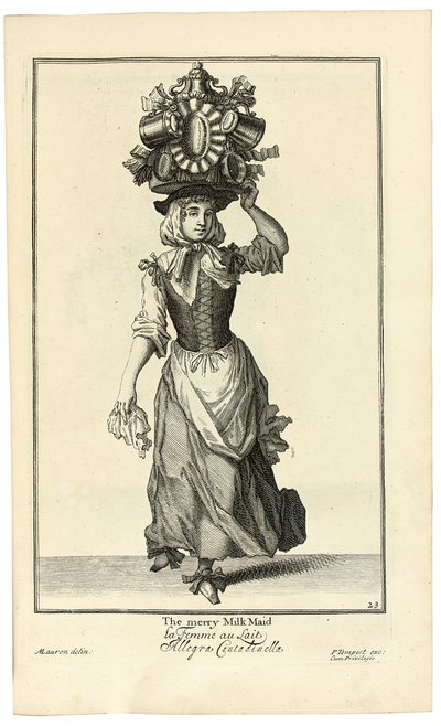 Wesoła Mleczarka, 1733 autorstwa Marcellus or Marcel Lauron