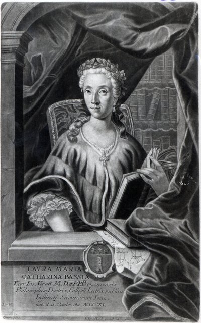 Laura Maria Caterina Bassi, grawerowane przez Johanna Jakoba Haid autorstwa Marco Alvise Pitteri