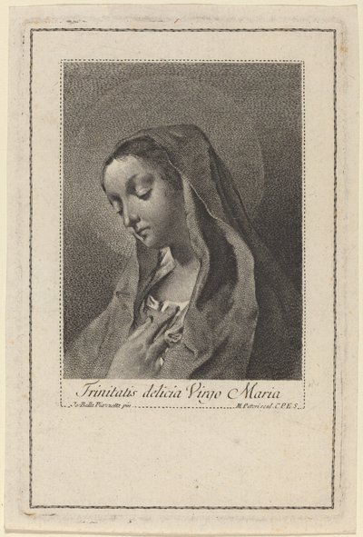 Słodka Dziewica Maryja Trójcy Świętej autorstwa Marco Alvise Pitteri after Giovanni Battista Piazzetta