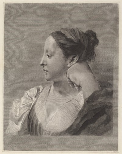 Młoda kobieta w profilu autorstwa Marco Alvise Pitteri after Giovanni Battista Piazzetta