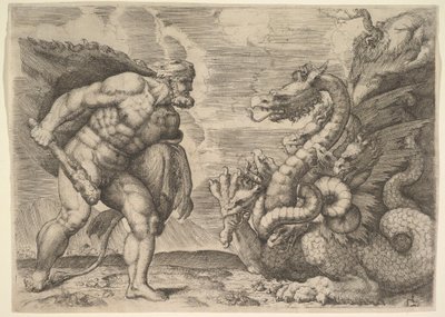 Herkules i Hydra Lerny. autorstwa Marco Angolo del Moro