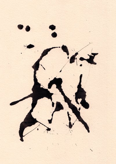 Kleks, 2018 (tusz na papierze) autorstwa Marco Campedelli