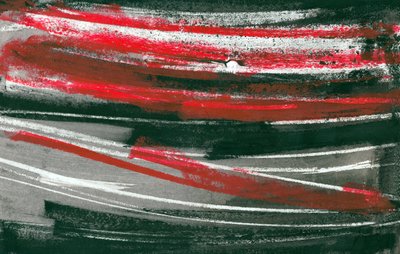 Burza w czerwieni, 2017 (mixed media) autorstwa Marco Campedelli