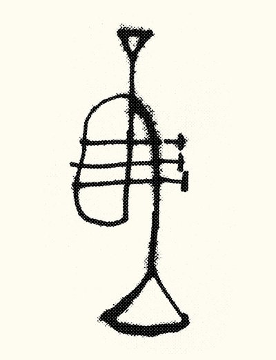 Trąbka, 2019 (sitodruk) autorstwa Marco Campedelli