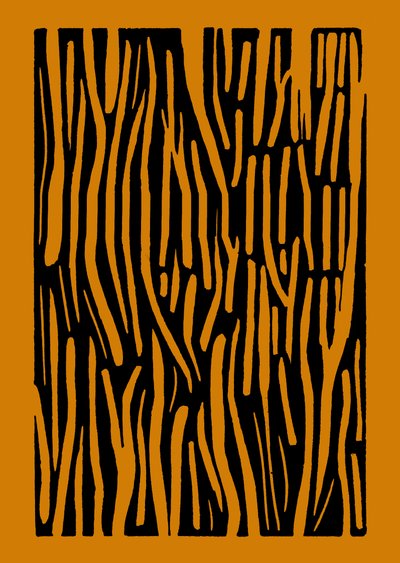 Drewno, 2023 (linoleum na papierze) autorstwa Marco Campedelli
