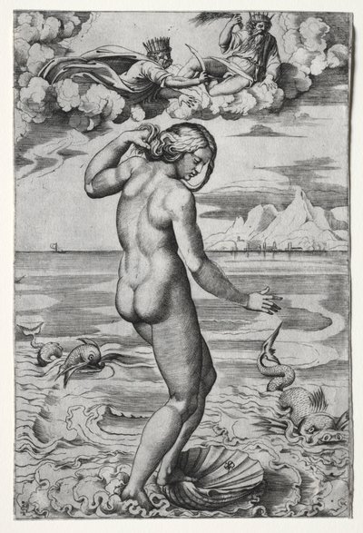 Narodziny Wenus , c. 1516. autorstwa Marco Dente