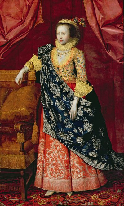 Portret damy, tutaj zwana Arabella Stuart (olej na płótnie) autorstwa Marcus (attr. to) Gheeraerts