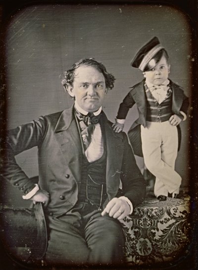 P.T. Barnum i generał Tom Thumb autorstwa Marcus Aurelius Root