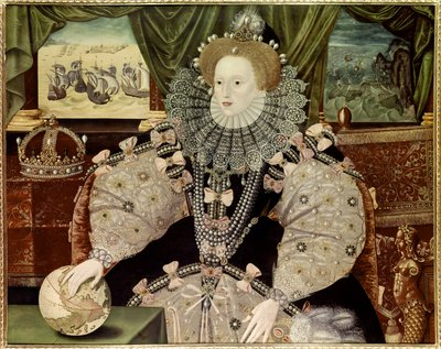 Portret królowej Anglii Elżbiety I, znany jako portret Armady, ok. 1588 r. (olej na płycie) autorstwa Marcus Gheeraerts