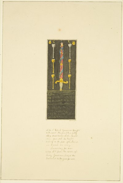 Tablica poprzednio umieszczona przy północnej ścianie St Mary Redcliffe dla upamiętnienia daru Sir Roberta Yeomansa dla parafii (Robert Yeamans) (ołówek i akwarela na papierze) autorstwa Marcus H. Homes