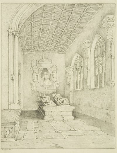 Pomnik w południowej nawie św. Marka (ołówek na papierze) autorstwa Marcus H. Homes