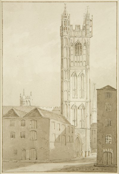 Kościół św. Szczepana (ołówek i akwarela na papierze) autorstwa Marcus H. Homes