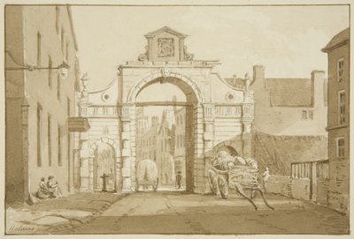 Temple Gate (ołówek i akwarela na papierze) autorstwa Marcus H. Homes