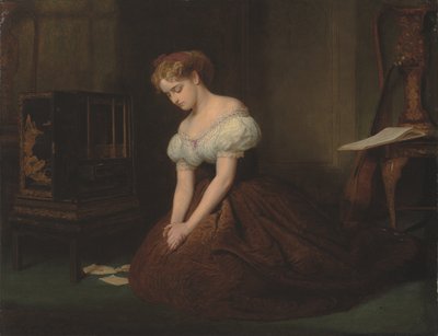 Stare listy "Szukałem tego, co nie jest, ani nie może być, itd." - Christina Rossetti autorstwa Marcus Stone