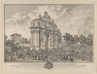 Sport honorowy Frantza Stephana, przy wjeździe do Florencji 1739 autorstwa Marcus Tuscher
