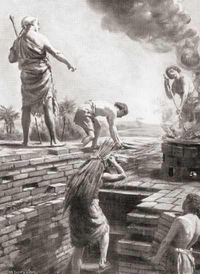 Budowanie zigguratów, ogromnych piramidalnych wież świątynnych, które zostały po raz pierwszy zbudowane w sumeryjskich miastach-państwach, z Hutchinson