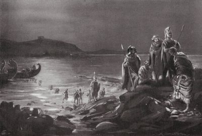 Powrót oligarchów na Samos (litografia) autorstwa Margaret (after) Dovaston
