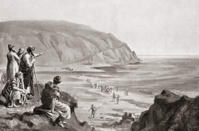 Przybycie Fenicjan na wschodnie wybrzeże Morza Śródziemnego, ok. 1500 p.n.e., z Hutchinson