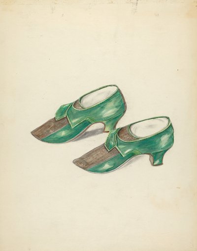 Buty damskie, ok. 1900 r. 1940. autorstwa Margaret Concha