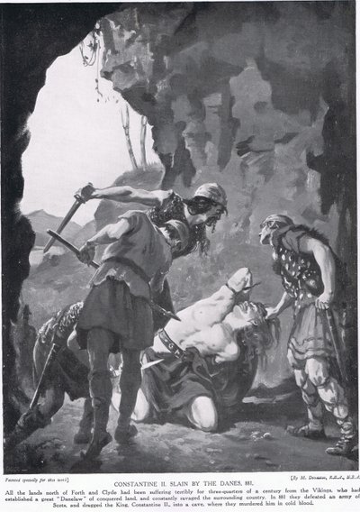 Contantine II zabity przez Duńczyków AD881 autorstwa Margaret Dovaston