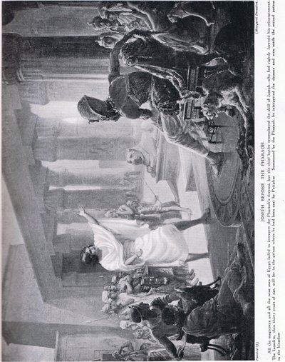 Józef przed faraonem, ok. 1920 r. (litografia) autorstwa Margaret Dovaston