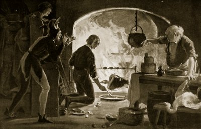 Lambert Simnel w kuchni, ilustracja z "Hutchinson