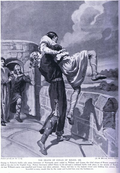 Śmierć Conana z Rouen AD1090 autorstwa Margaret Dovaston