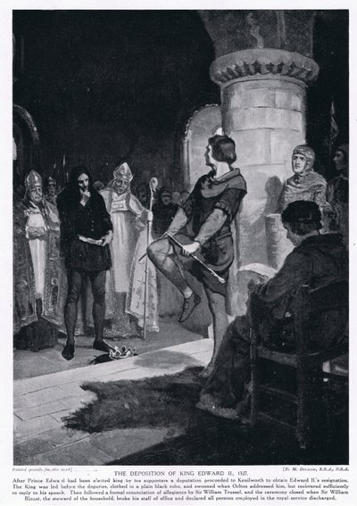 Obalenie króla Edwrada II AD1327 autorstwa Margaret Dovaston