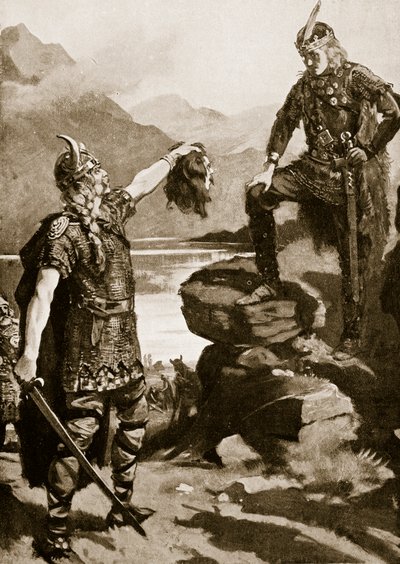 Głowa Donalda Macwilliama przedstawiona Aleksandrowi II, ilustracja z "Hutchinson