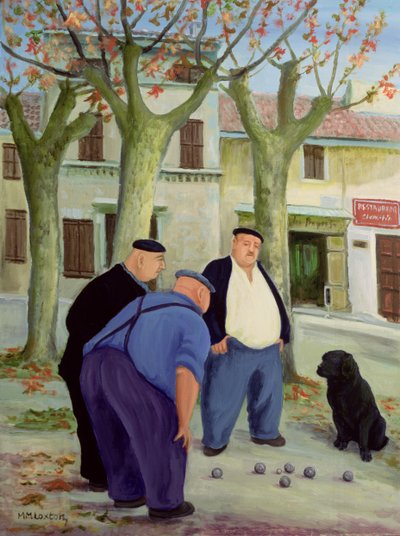 Gracze w bule (olej na płótnie) autorstwa Margaret Loxton