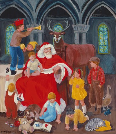 Mikołaj w Wigilię Bożego Narodzenia autorstwa Margaret Loxton