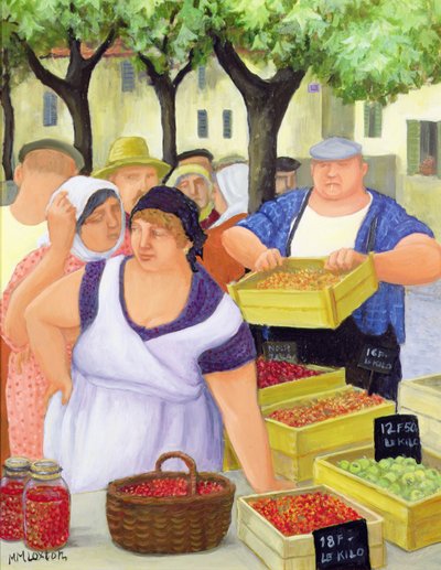 Rynek (olej na płótnie) autorstwa Margaret Loxton
